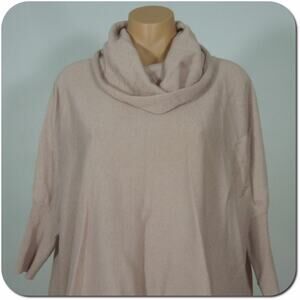 EAST SIDE WEST SIDE Knit Top XS Womens Oversize Cowl Neck 3/4 Sleeves